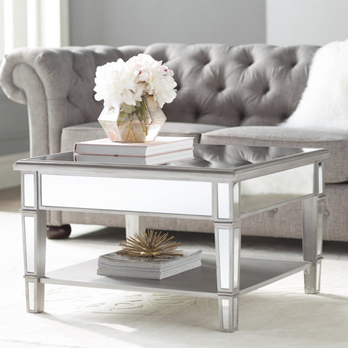 Willa Arlo Interiors Loganne Mirrored Square Coffee Table & Reviews ...